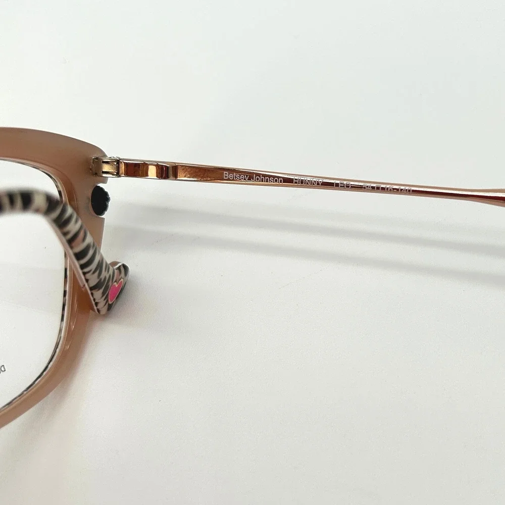Womens Eyeglasses Frames Betsey Johnson Hunny Size 54-16-140 Leopard Print NEW